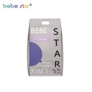 Bebe Star ครอกแมวผสมดับกลิ่นได้ง่ายฝุ่นต่ำเป็นมิตรกับสิ่งแวดล้อม