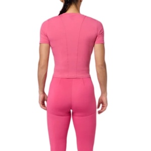 Servicio de Marca OEM, Camiseta Deportiva de Lujo para Mujer, de Verano, Modal, Lana, Estampada a Cuadros, de Secado Rápido, para Correr - Product Image 2