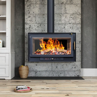 Insert de foyer en acier pour poêle à bois, haute efficacité, chauffage domestique intérieur pour l'hiver