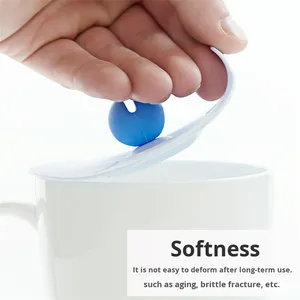 Tapas Reutilizables Antipolvo para Tazas de Café, Tapas de Silicona con Succión para Vasos, Tapones para Botellas con Diseño de Animales, Embalaje Personalizado - Product Image 5