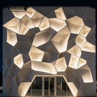 Panneaux GRC à double courbure pour hôtels de luxe, hôpitaux et usage extérieur - Revêtement mural sculptural ignifuge et résistant à l'eau