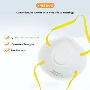 หน้ากาก KN95 อุตสาหกรรม <span class=keywords><strong>FFP2</strong></span> FFP3 คาร์บอนกัมมันต์ ผ้าไม่ถักทอแบบ Meltblown พร้อมวาล์วช่วยหายใจแบบสวมศีรษะ ป้องกันฝุ่น สำหรับโรงงาน - Product Image 1