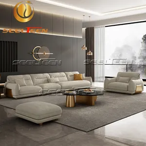 Style Design Sectional Modular Leather Sofa Set Couches Living Room Furniture Sofa