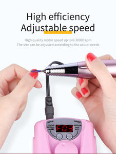 Perceuse à ongles électrique Portable professionnelle 30000 tr/min modèle de vitesse avec prises britanniques US vente directe d'usine <span class=keywords><strong>pour</strong></span> le polissage de pédicure - Product Image 4