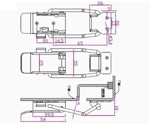 DK607-1 Keyless 304 Stainless Steel Hook <strong>for</strong> <strong>Tool</strong> <strong>Box</strong> Medical Food Equipment <strong>Lock</strong> - Product Image 5
