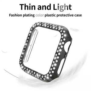 Funda protectora de PC de diamante de doble fila para <span class=keywords><strong>Apple</strong></span> <span class=keywords><strong>Watch</strong></span> 8 Series 7 6 SE 5 4 <span class=keywords><strong>3</strong></span> 41mm 45 40 44 38 <span class=keywords><strong>42</strong></span> Series - Product Image 6