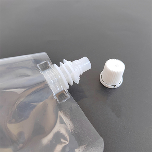 Customized Logo Clear Plastic Packing Bags 8oz 16oz 32oz Beverage Juice Liquid Coffee Tea Sauce <strong>Pouch</strong> with <strong>Spout</strong> for Socks Shoes - Product Image 2