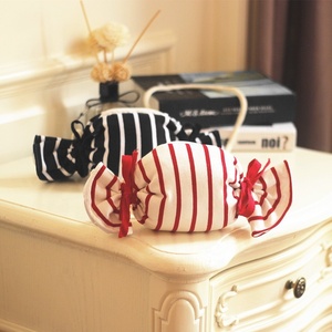 Bolsa de Regalo con Forma de Caramelo, Lona a Rayas Rojas y Blancas, Ecológica, Linda Bolsa de Hombro para Niña, Mini, Nueva, Estilo Coreano - Product Image 1