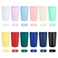 Mug de voyage 12 oz, tasse en acier inoxydable à double paroi avec couvercle anti-fuite, idéal pour les boissons chaudes et froides