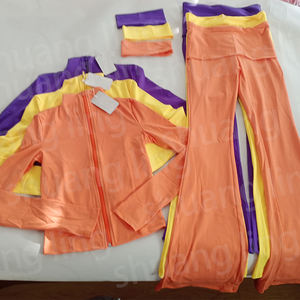 Setelan Olahraga Wanita Berkualitas Tinggi 2 Potong Jaket Resleting Penuh Kustom Dengan Celana Melebar Setelan Yoga Wanita Pakaian Santai Wanita - Product Image 4