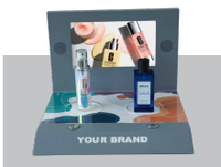 YIJIAO Étui de rangement cosmétique personnalisé en acrylique, présentoir de maquillage en acrylique pour la vente au détail de produits de beauté
