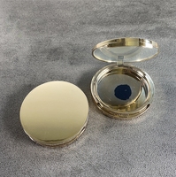Boîte de rangement de liquide de fond de teint magnétique compact à double couche en or de 59mm pour cosmétiques