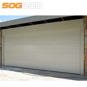 Grosir pintu garasi kayu panel dijual-Grosir 16x7ft Double Pintu Garasi Overhead Pintu Geser