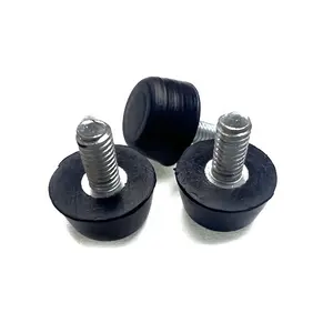 Conical Glide Leveling Slip-Resistant M8 Pad Damper Anti Vibration Mounts Adjustable Stainless Gym Equipment Rubber Feet