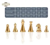 卸売Tournmnetチェスゲーム旅行折りたたみボードベースゴールドとソリバーチェスピース