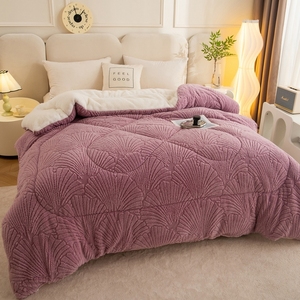 Sólido espesar Jacquard tafetán <span class=keywords><strong>Sherpa</strong></span> <span class=keywords><strong>edredón</strong></span> núcleo suave polar Cordero poliéster <span class=keywords><strong>cama</strong></span> manta cálido <span class=keywords><strong>edredón</strong></span> esponjoso <span class=keywords><strong>edredón</strong></span> para invierno - Product Image 5