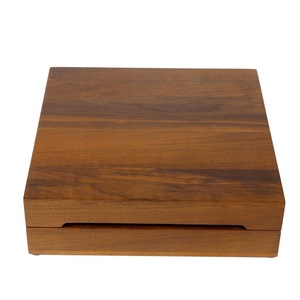 Chất Lượng Cao Tùy Chỉnh 100% Walnut Gỗ Rắn Đồng Xu Duy Nhất Hiển Thị Hộp Gỗ - Product Image 5