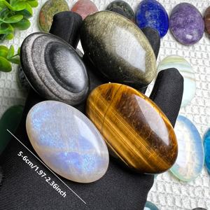 Высококачественный натуральный исцеляющий Кристалл пальмовый камень, драгоценный камень, овальный камень для медитации, подарок для снятия беспокойства - Product Image 3