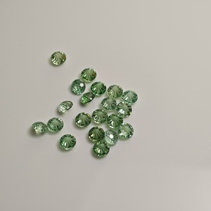 Light Green 4.0mm Round Zircon Bead Caps Firework Cut Skyfire Cut Chrysanthemum Cut Jewelry Findings For DIY Earrings Rings - Product Image 4