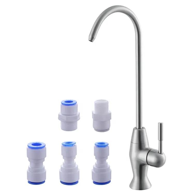 Hoge Kwaliteit 304 Rvs Geborsteld Aanrecht Omgekeerde Osmose Filter Loodvrij Drinkwater Purifier Ro Water Kraan