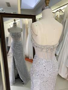 最新定制水晶珠饰舞会礼服2025奢华优雅亮片复古女装 - Product Image 6