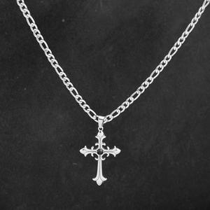Hot Selling Niche Design <b>Titanium</b> Steel Cross Pendant Necklace Hiphop Style Silver Plated Men's Necklaces Wholesale Jewelry - Product Image 4