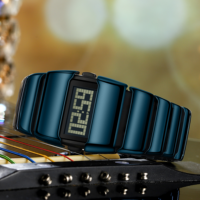 Jam Tangan Digital LED Kreatif Poedagar E126 Pria Tali Baja Tahan Karat Fashion Tahan Air Elektronik Grosir