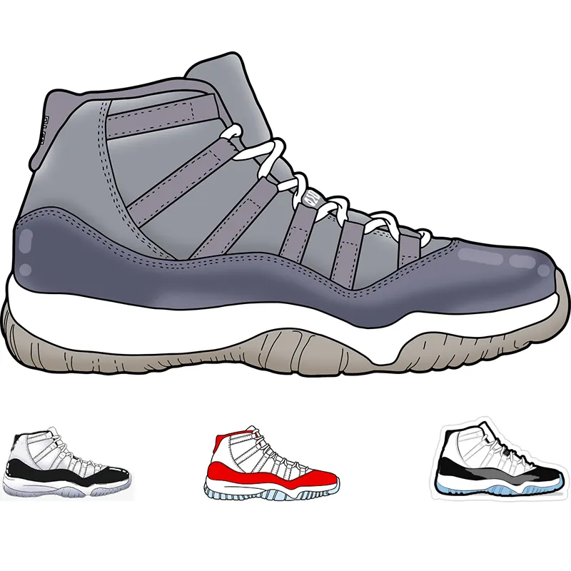 Stock X Cherry Basketball Shoes Concord 11s Mens Retro Cool Grey Midnight Navy Blue Gym Red 72-10 Gamma Designer Trainers