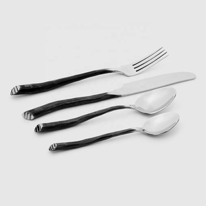 Royal Stainless Steel <b>Cutlery</b> Set Flatware Set With Lining <b>Black</b> Rustic Handle Royal Stainless Steel <b>Cutlery</b> Set - Product Image 2