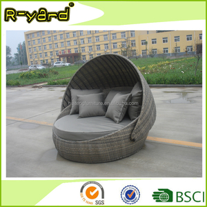 Écologique Rotin meubles <span class=keywords><strong>de</strong></span> <span class=keywords><strong>jardin</strong></span> en osier rond lits <span class=keywords><strong>de</strong></span> jour <span class=keywords><strong>avec</strong></span> <span class=keywords><strong>Auvent</strong></span> - Product Image 3
