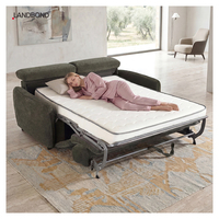 Sofá Cama Convertible Moderno con Estructura Silenciosa y Tela Ecológica, Sofá Plegable con Colchón Extraíble