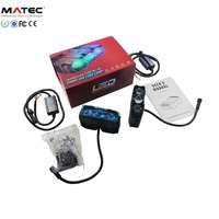 Nouveau projecteur LED étanche pour calandre de voiture, 3 lentilles, 12V, 6000K, 110W, 11000 Lumens, avec double ventilateur de refroidissement