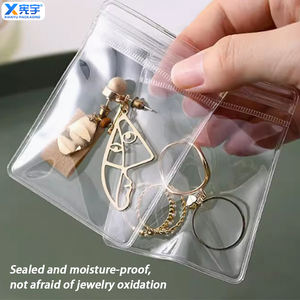 Custodia per gioielli in PVC in PVC trasparente con chiusura a Zip borse per collana anello Anti-ossidazione confezione <span class=keywords><strong>foto</strong></span> PVC custodia - Product Image 2