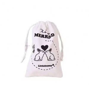 Bolsa de Lona con Cordón y Logotipo, Bolsas de Muselina Reutilizables con Cordones para Compras y Almacenamiento, Bolsas 100% de Algodón Natural - Product Image 6