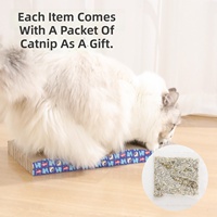 Griffoir pour chat en carton ondulé tout-en-un, jouet pour affûter les griffes, style simple et surdimensionné