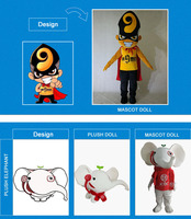 Boneka Plush Custom Sesuai Desain Logo Merek Anda, Anjing Kartun Boneka Plush, Plushie Custom Grosir, Terima Sampel Gratis