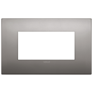 Accessoire de câblage Vimar Classic 4M, plaque nickel noir 15x9,6x1,6 cm - Product Image 1