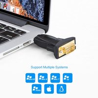 Adaptador USB2.0 RS232 Macho CableCreation CD0493 con Chipset PL-2303, Convertidor Serial USB DB9 con Salida DC para Laptop, Nuevo, FCC/CE/ROHS