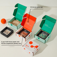 Boîte de courrier en carton de couleur, boîte de courrier, Logo personnalisé imprimé ondulé, expédition de bijoux, boîte d'emballage d'anneau
