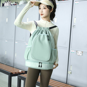 Badminton Bag Large Capacity Oxford Cloth <b>Drawstring</b> <b>Backpack</b> With Shoe Compartment Outdoor Sports Training - Product Image 3