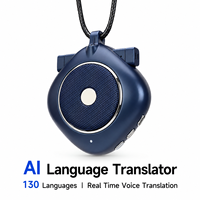 Dispositif de traduction linguistique IA, traducteur vocal en temps réel, double microphone, portable, traducteur multilingue hors ligne et en ligne