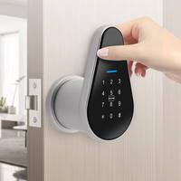 Penawaran Khusus Tuya/TTLOCK Kunci Digital Pintar Pengenal Sidik Jari Kunci Pintu Pintar Kartu Kata Sandi Semi-otomatis Paduan Aluminium