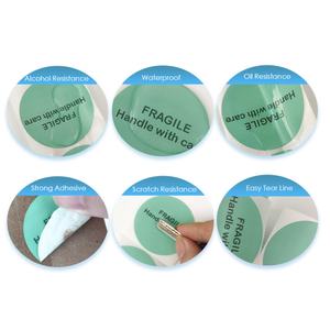 Custom Self Adhesive Colorful Direct Thermal Sticker Circle Label Round Thermal Label Roll - Product Image 5