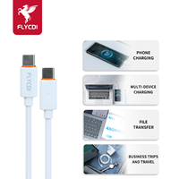 Cable de Datos FLYCDI de Carga Rápida con Rayas, Cable de Datos Tipo-C de 1M para Android y Computadora