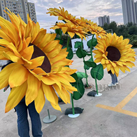Tournesols géants étanches personnalisés, grands arrangements floraux artificiels en EVA pour mariage, décoration d'affichage en extérieur pour événement et fête