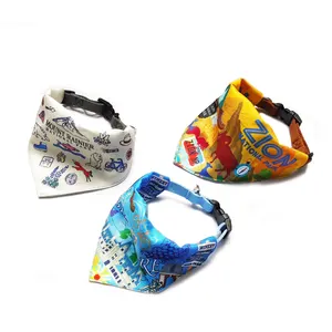 Personal isierte Sublimation gedruckt dreieckigen Haustier Schal Bekleidung benutzer definierte Hund Bandana Halsband - Product Image 1