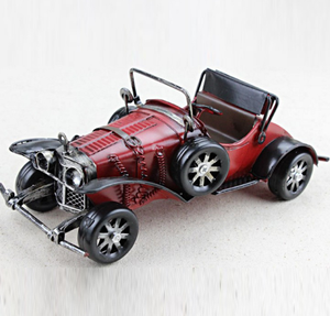 Modellino <span class=keywords><strong>Auto</strong></span> in Latta Vintage Fatto a Mano, Accessori Decorativi per <span class=keywords><strong>Auto</strong></span> Classiche, Oggetti di Scena per Fotografia - Product Image 6