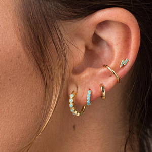 ต่างหูห่วง ROXI รุ่นฮิต S925 เงินแท้ประดับพลอย ดีไซน์โดดเด่น - Product Image 5