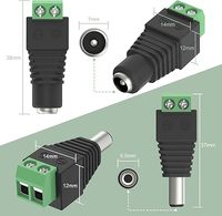 Adaptateur de prise d'alimentation CC mâle-femelle pour bandes LED DC12V-24V, vente en gros