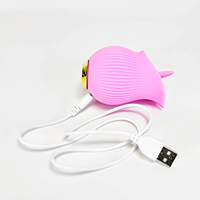 Vibrateur télescopique pour femmes, stimulation par léchage et succion, pétales de rose, fournisseur Amazon